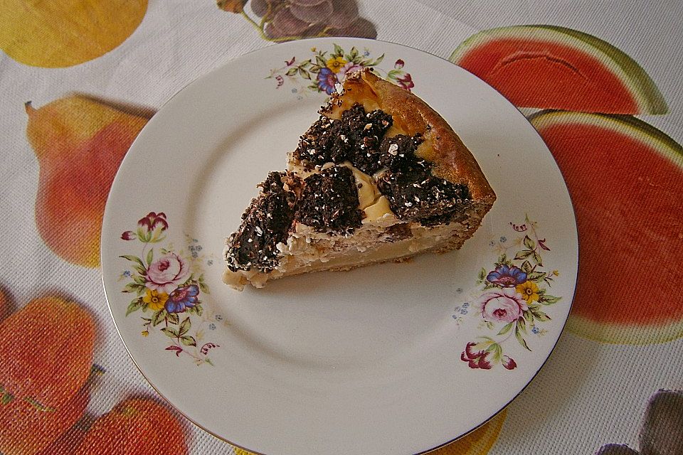 Birnen - Buttermilchkuchen mit Schokozupfen