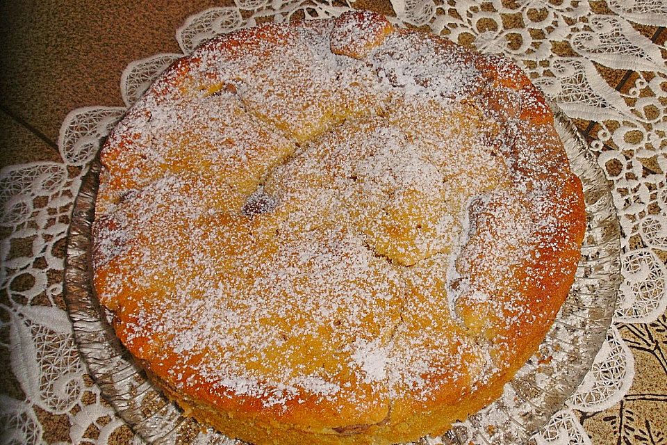 Birnen - Buttermilchkuchen mit Schokozupfen