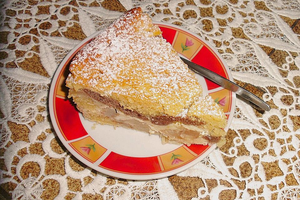 Birnen - Buttermilchkuchen mit Schokozupfen