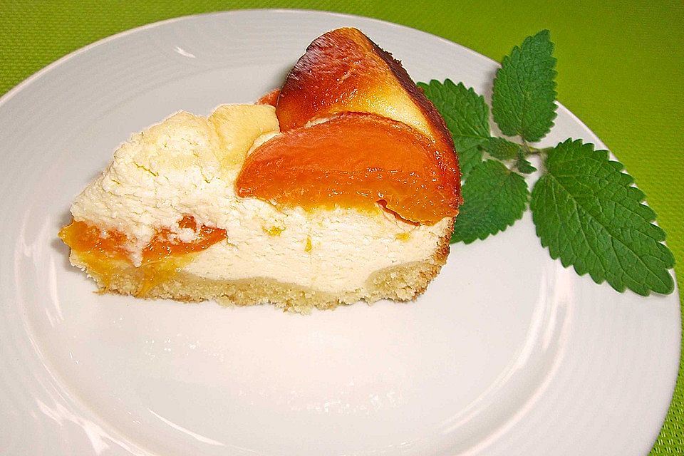 Topfenkuchen mit Marillen