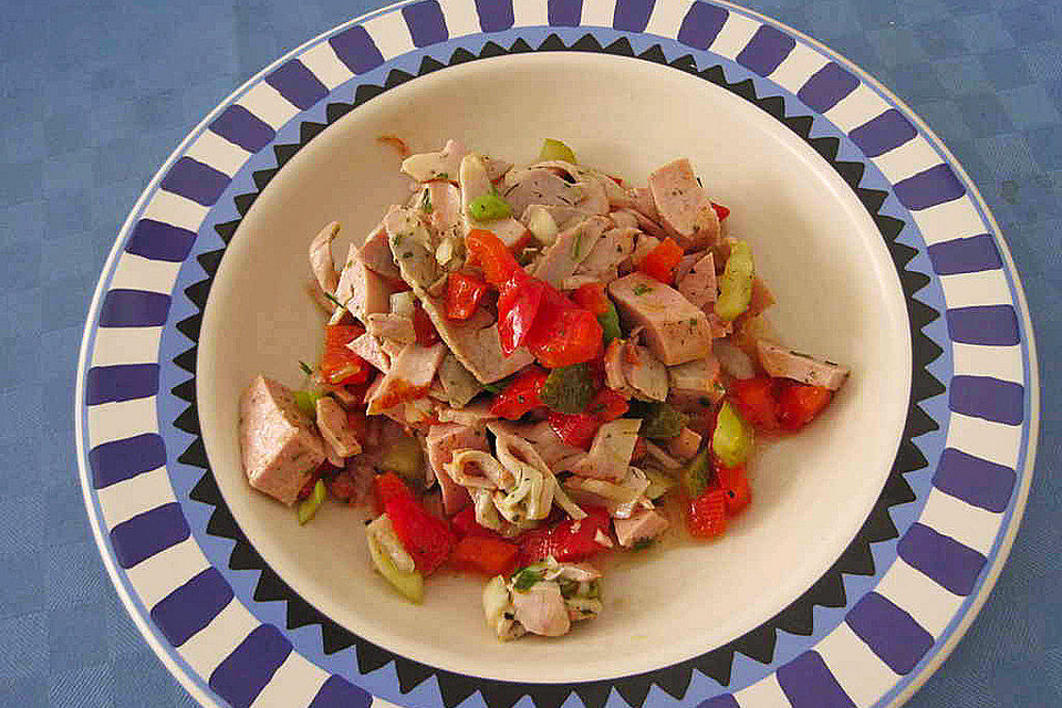 Wurstsalat mit Paprika