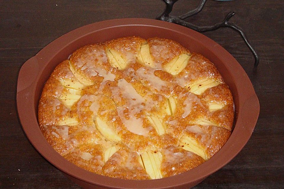 Blitz - Apfel - Mandel - Kuchen mit Punschguss