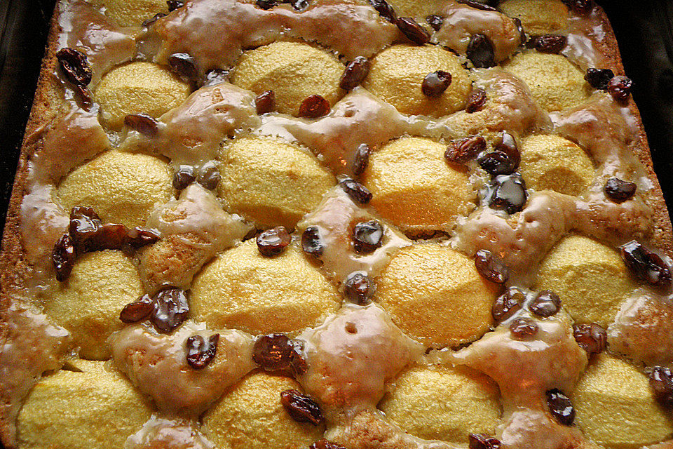 Blitz - Apfel - Mandel - Kuchen mit Punschguss