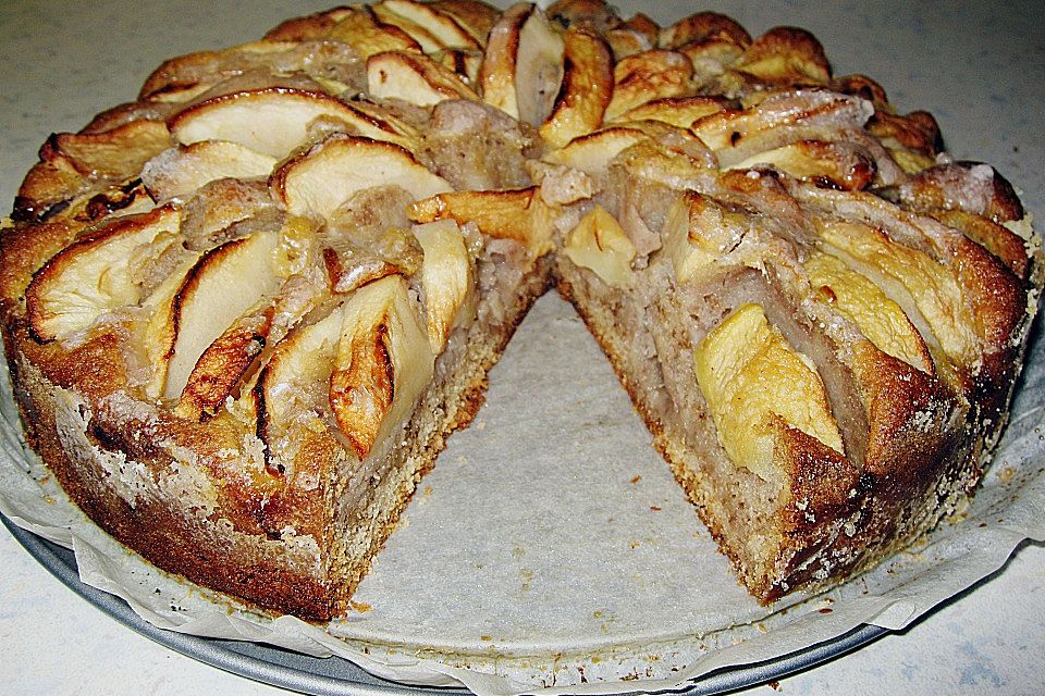 Blitz - Apfel - Mandel - Kuchen mit Punschguss