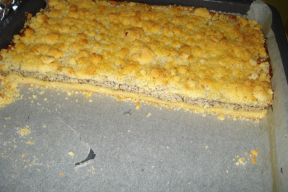 Vanille - Mohn - Kuchen mit Streusel