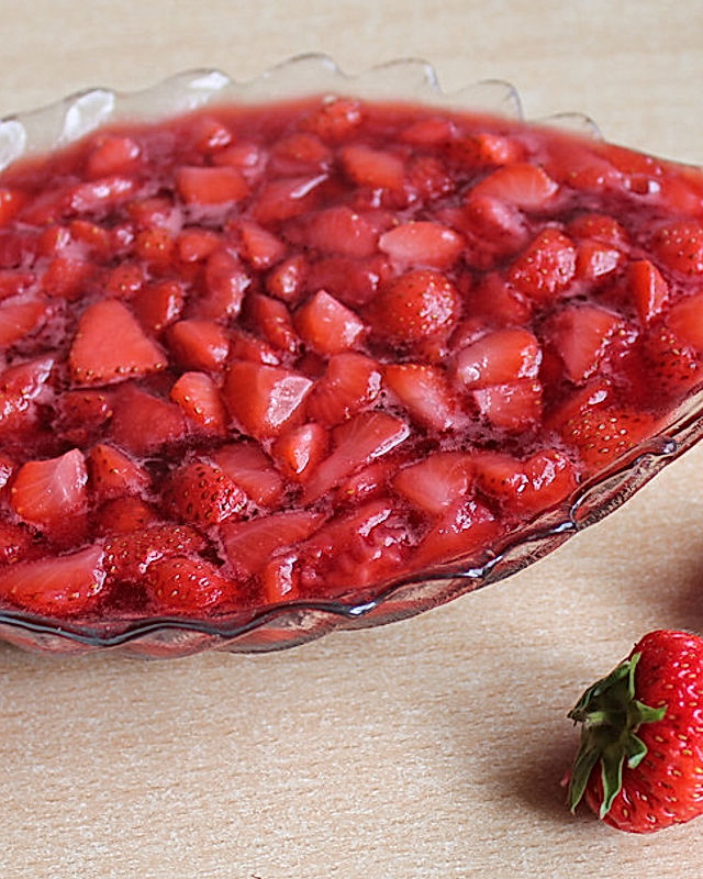 Erdbeer Grütze mit Vanille