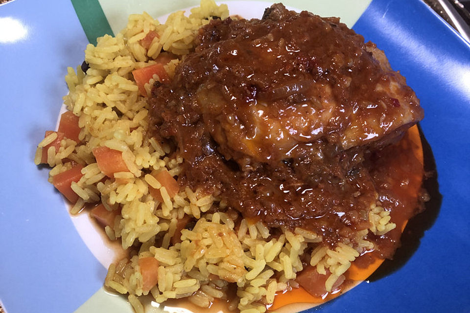 Poulet Yassa aus dem Senegal