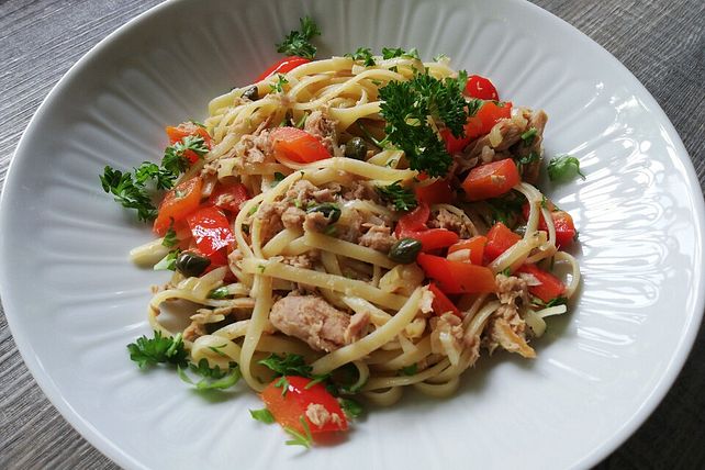 Penne mit Thunfisch und Kapern von heimwerkerkönig| Chefkoch