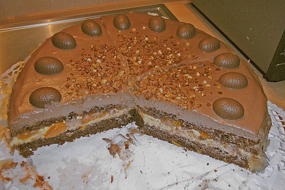 Nougat - Orangencreme - Torte