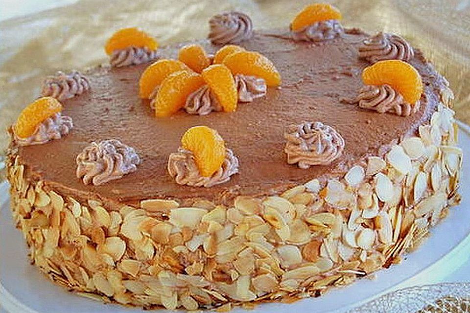 Nougat - Orangencreme - Torte