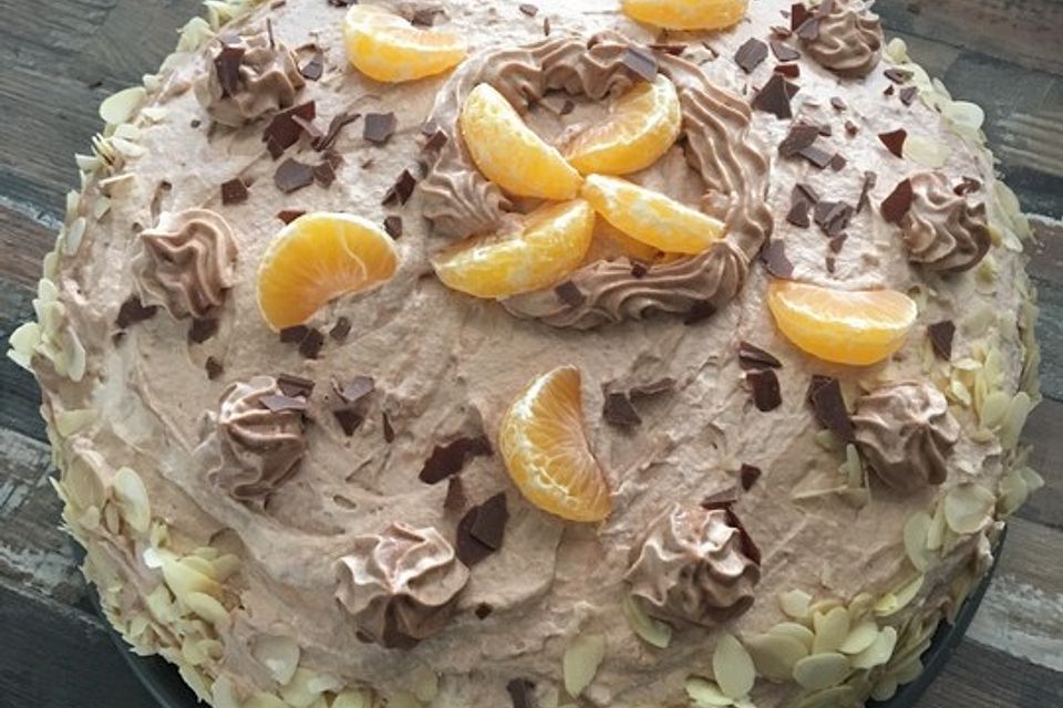 Nougat - Orangencreme - Torte