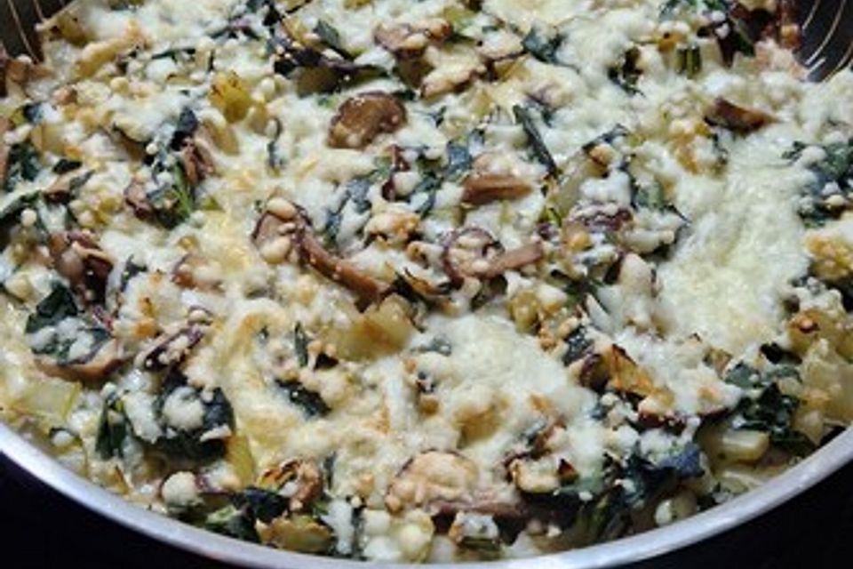 Mangoldgratin mit Champignons