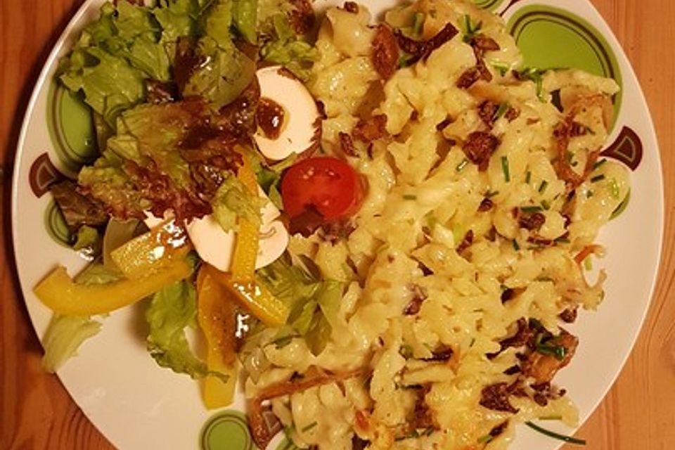 Käsespätzle mit Röstzwiebeln