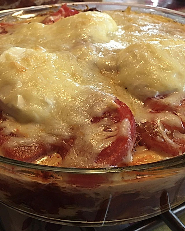 Hackfleisch - Zucchini - Kartoffel - Tomatenauflauf