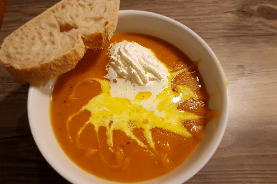 Hokkaido-Kürbissuppe