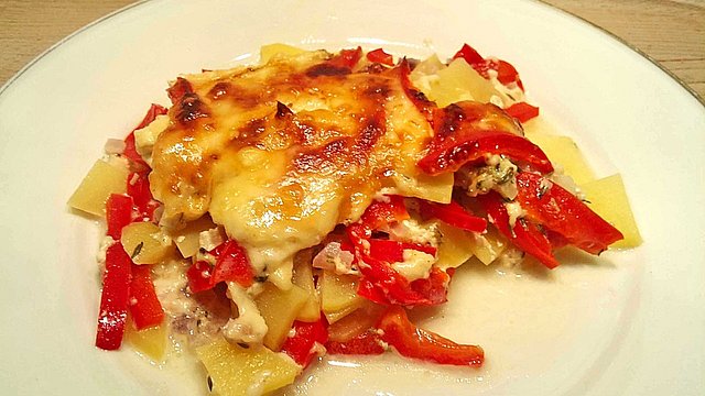 Kartoffel-Paprika-Gratin von Hani Kartoffel-Paprika-Gratin von Hani