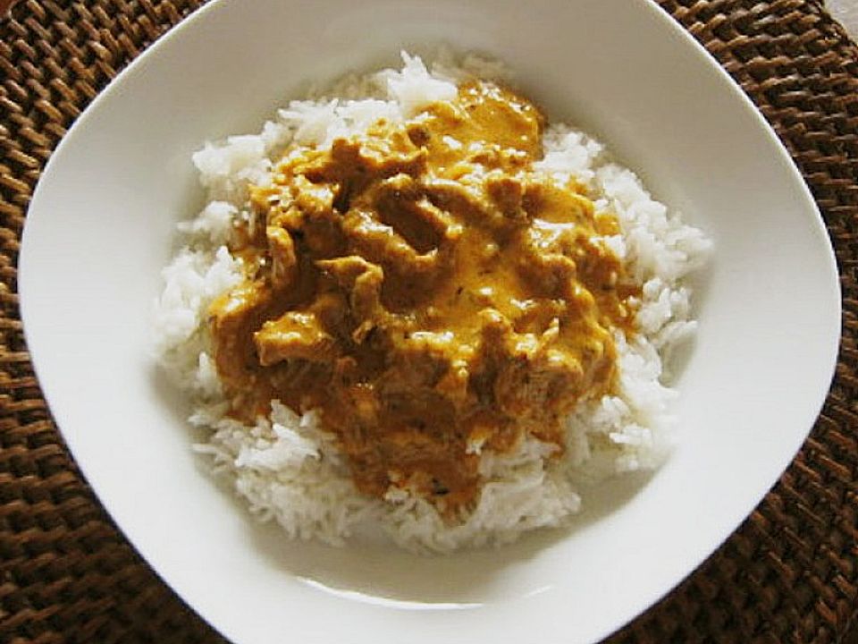 Curry - Geschnetzeltes in Kokosmilch mit Kräutern der Provence von ...