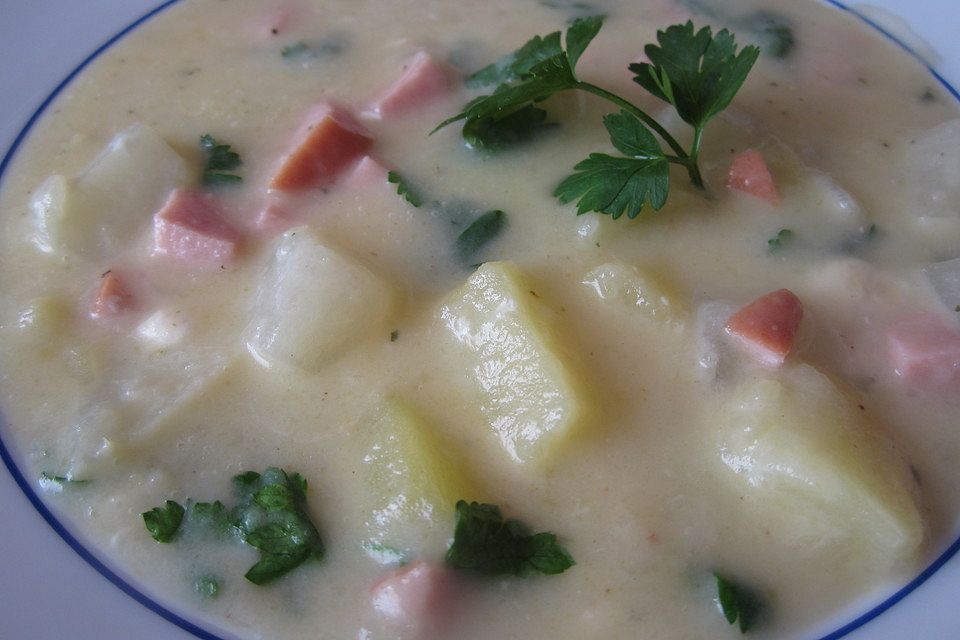 Kohlrabi - Petersilien - Suppe