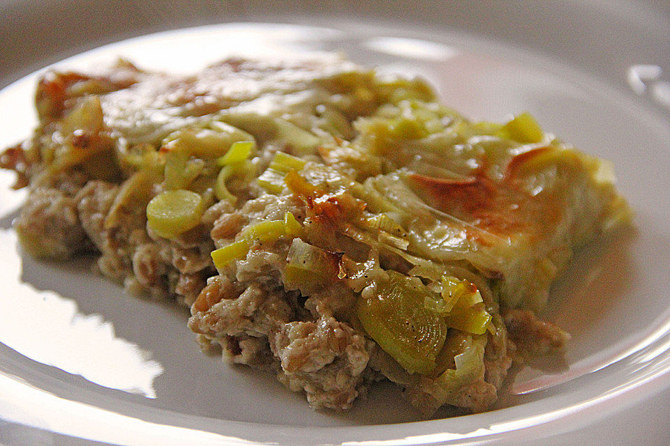 Grünkernauflauf mit Lauch