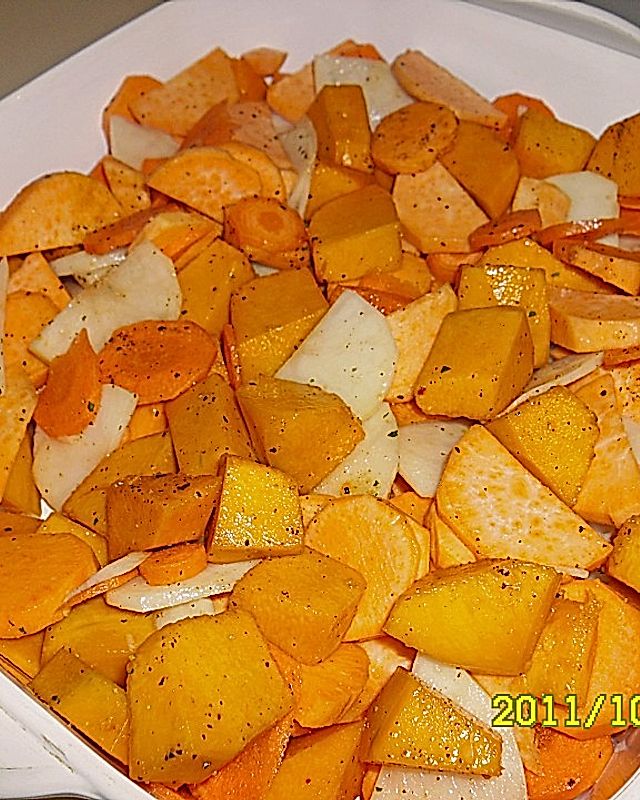 Kartoffel - Kürbis - Karotten - Auflauf
