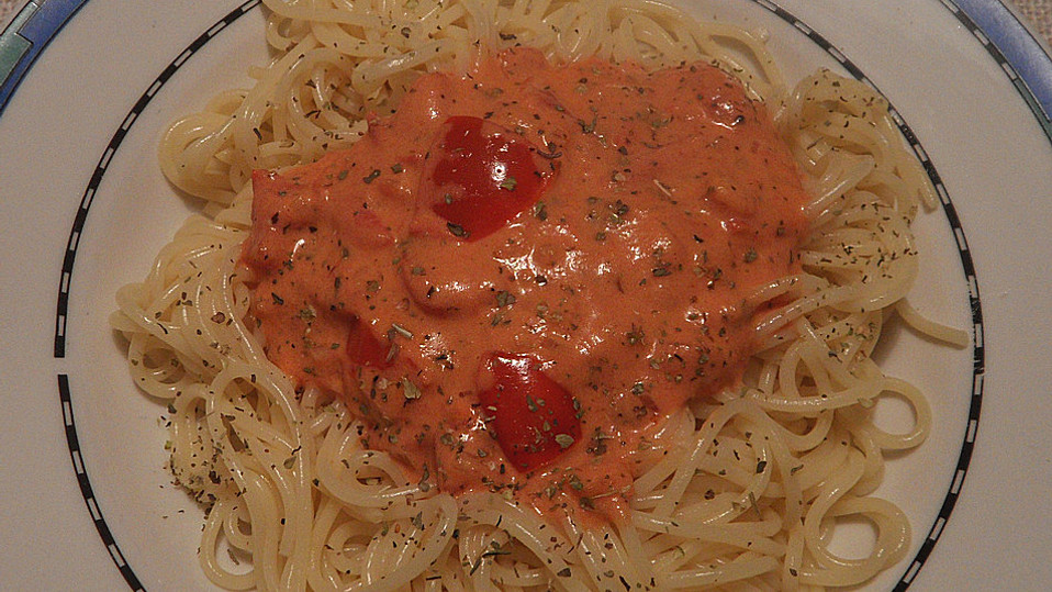 Einfache Tomaten - Sahne - Sauce von Gläsersucherin Einfache Tomaten - Sahne - Sauce von Gläsersucherin