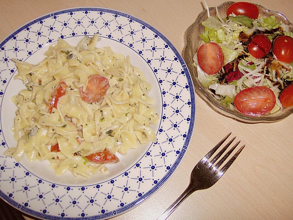 Fettuccine mit Gorgonzola und Tomaten von daja| Chefkoch