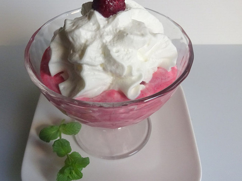 Himbeer- und Birnencreme