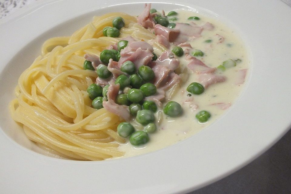 Schinken - Käse - Sauce mit Pasta