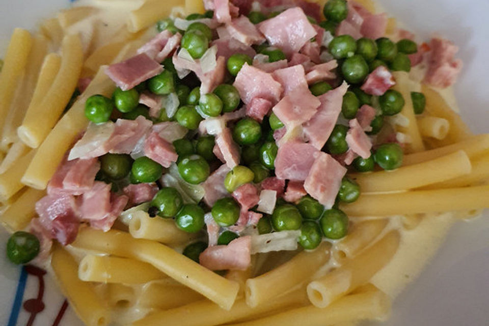 Schinken - Käse - Sauce mit Pasta