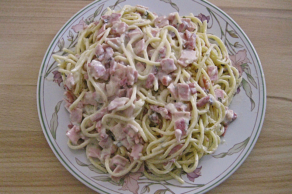 Schinken - Käse - Sauce mit Pasta