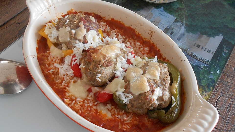 Gefüllte Paprikahälften mit Reis von _NS_| Chefkoch Gefüllte Paprikahälften mit Reis von _NS_| Chefkoch