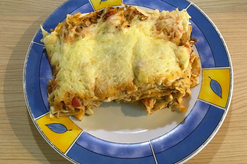 Zucchini-Lasagne ohne Fleisch