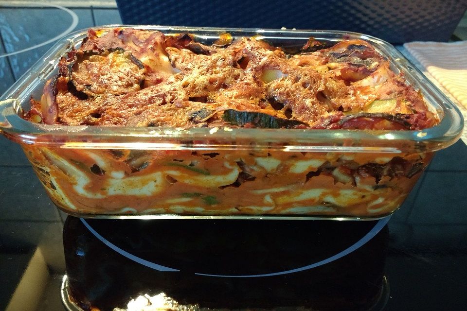 Zucchini-Lasagne ohne Fleisch