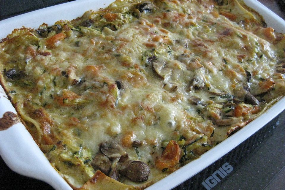 Zucchini-Lasagne ohne Fleisch