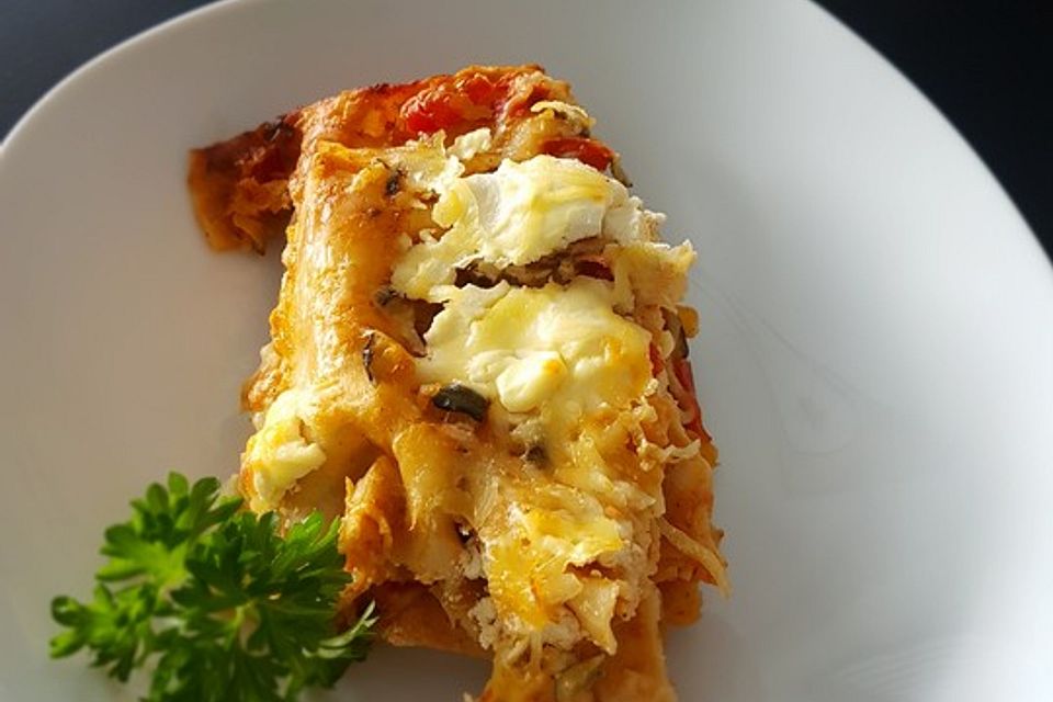 Zucchini-Lasagne ohne Fleisch