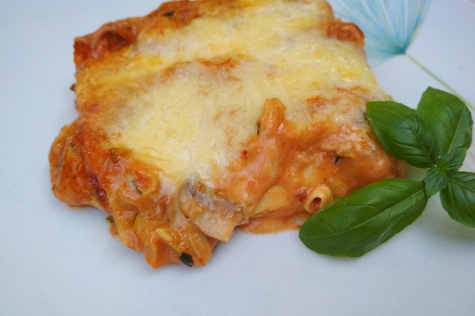 Zucchini-Lasagne ohne Fleisch