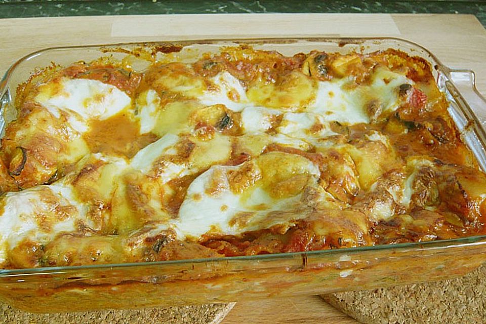 Zucchini-Lasagne ohne Fleisch