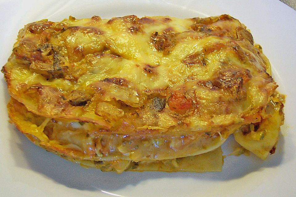 Zucchini-Lasagne ohne Fleisch