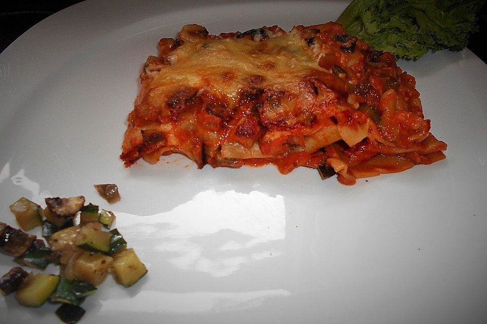 Zucchini-Lasagne ohne Fleisch