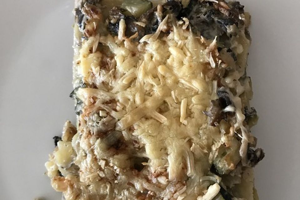 Zucchini-Lasagne ohne Fleisch