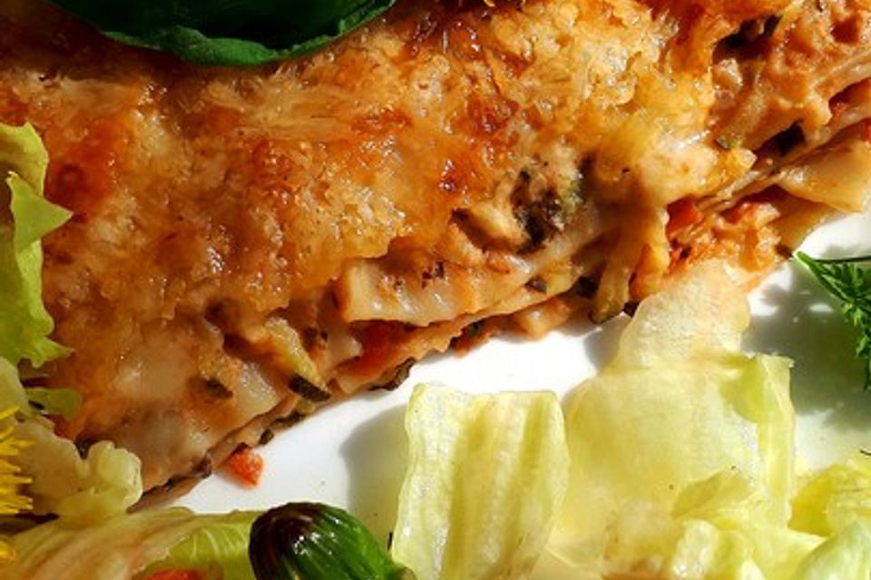 Zucchini-Lasagne ohne Fleisch