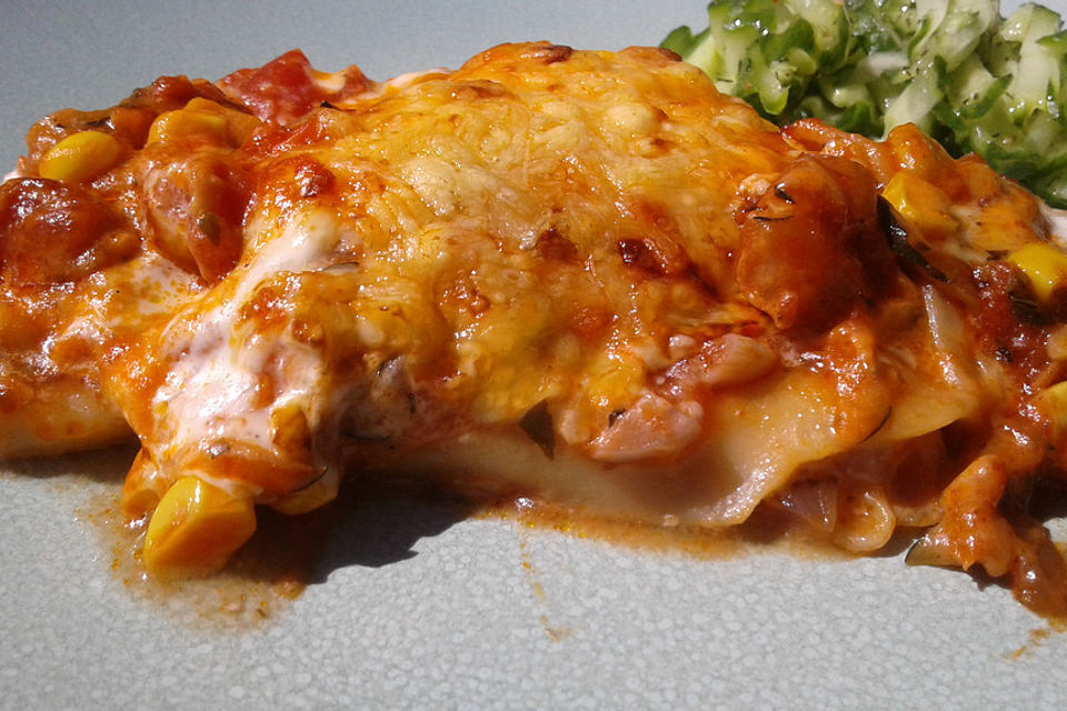 Zucchini-Lasagne ohne Fleisch