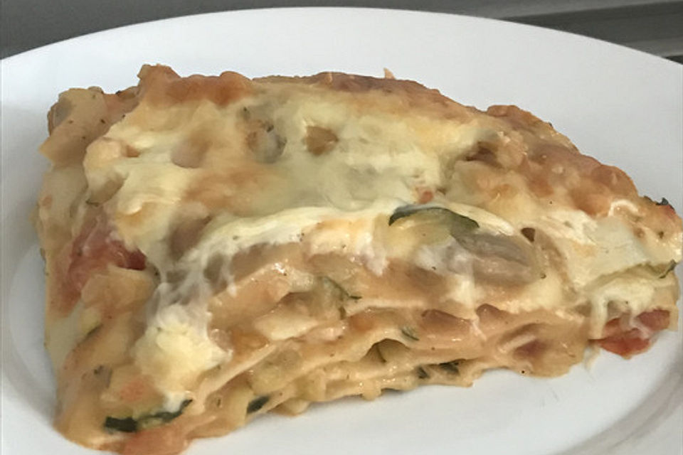 Zucchini-Lasagne ohne Fleisch