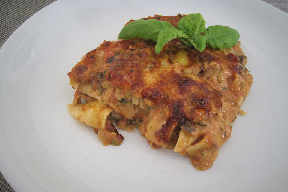 Zucchini-Lasagne ohne Fleisch