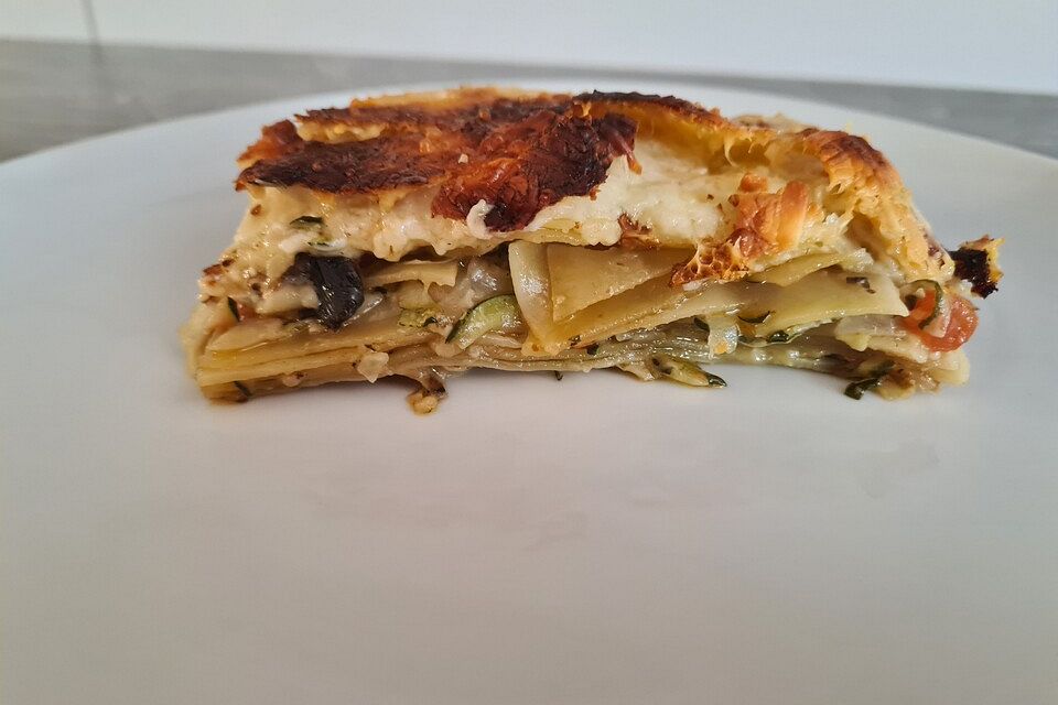 Zucchini-Lasagne ohne Fleisch