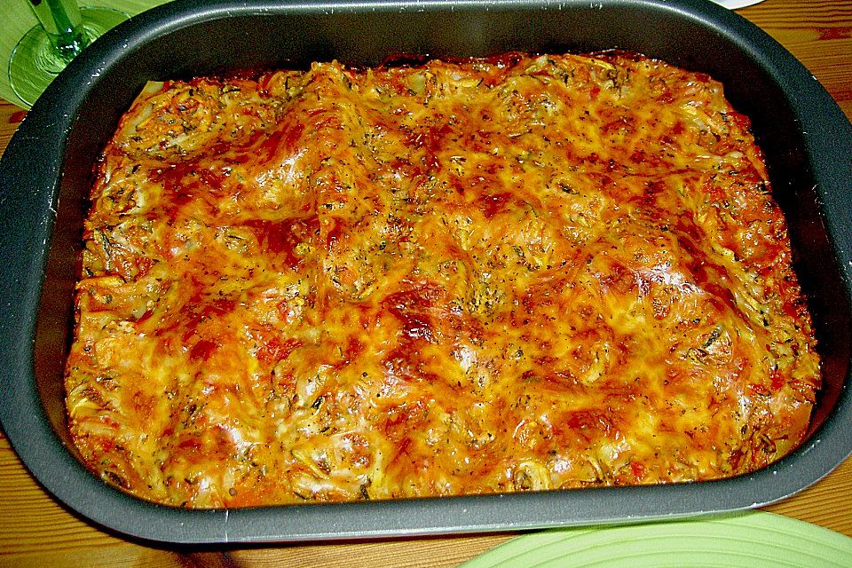 Zucchini-Lasagne ohne Fleisch