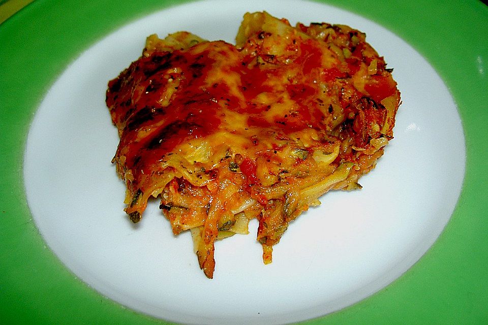 Zucchini-Lasagne ohne Fleisch