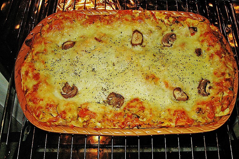 Zucchini-Lasagne ohne Fleisch