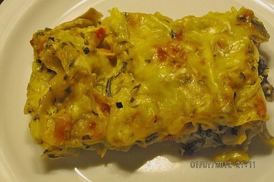 Zucchini-Lasagne ohne Fleisch