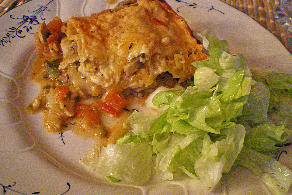 Zucchini-Lasagne ohne Fleisch